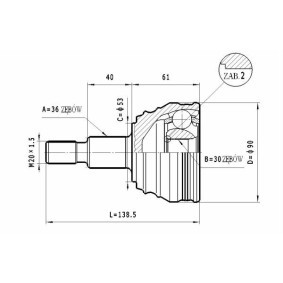 Achetez des Jeu de joints, arbre de transmission STATIM C.281 à prix pour 21,68 €