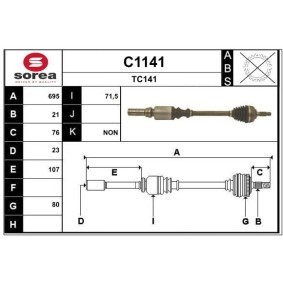 Comprar Árbol de transmisión de SNRA C1141 a bajo precio de 111,74 €