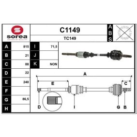 Comprar Árbol de transmisión de SNRA C1149 a bajo precio de 106,76 €