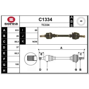 Comprar Árbol de transmisión de SNRA C1334 a bajo precio de 186,21 €