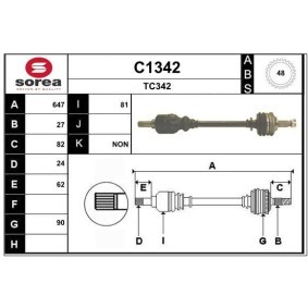 Acquista Semiasse da SNRA C1342 a buon mercato per soli 182,08 €