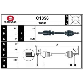 Acquista Semiasse da SNRA C1358 a buon mercato per soli 194,63 €