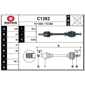 Acquista Semiasse da SNRA C1362 a buon mercato per soli 166,31 €