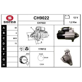 Köp Startmotor av SNRA CH9022 till det låga priset 1731,41 kr