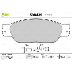 Acquista Kit pastiglie freni da VALEO 598439 a buon mercato per soli 71,55 €