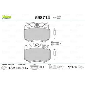 Acquista Kit pastiglie freni da VALEO 598714 a buon mercato per soli 28,52 €