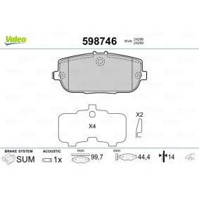 Bremsbeläge 598746 von VALEO günstig für 36,32 € online kaufen