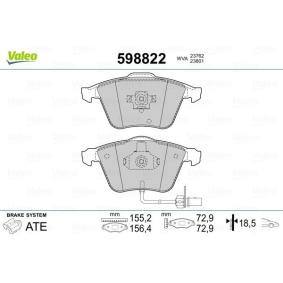Bremsbeläge 598822 von VALEO günstig für 42,36 € online kaufen