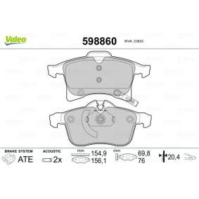 Bremsbeläge 598860 von VALEO günstig für 38,87 € online kaufen