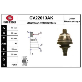 Acquista Kit giunti semiasse da EAI CV22013AK a buon mercato per soli 56,27 €
