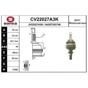 Acquista Kit giunti semiasse da EAI CV22027A3K a buon mercato per soli 59,07 €
