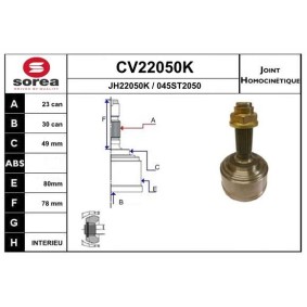 Acquista Kit giunti semiasse da EAI CV22050K a buon mercato per soli 62,81 €