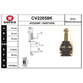 Acquista Kit giunti semiasse da EAI CV22058K a buon mercato per soli 51,45 €