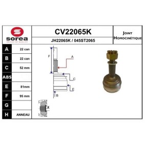 Gelenksatz, Antriebswelle CV22065K von EAI günstig für 48,55 € online kaufen