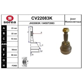 Comprar Juego de articulación, árbol de transmisión de EAI CV22083K a bajo precio de 62,29 €