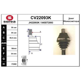 Acquista Kit giunti semiasse da EAI CV22093K a buon mercato per soli 86,37 €