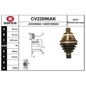 Acquista Kit giunti semiasse da EAI CV22096AK a buon mercato per soli 61,39 €