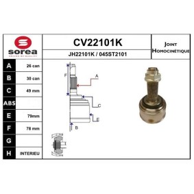 Acquista Kit giunti semiasse da EAI CV22101K a buon mercato per soli 63,13 €