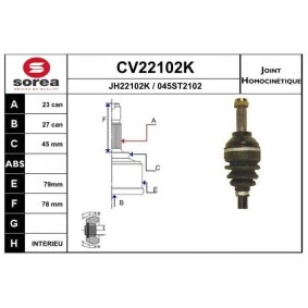 Acquista Kit giunti semiasse da EAI CV22102K a buon mercato per soli 63,13 €