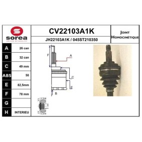 Acquista Kit giunti semiasse da EAI CV22103A1K a buon mercato per soli 66,01 €