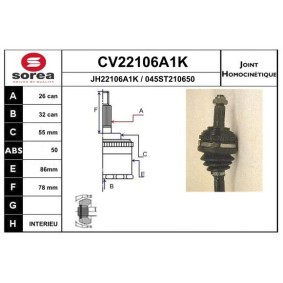 Acquista Kit giunti semiasse da EAI CV22106A1K a buon mercato per soli 56,24 €
