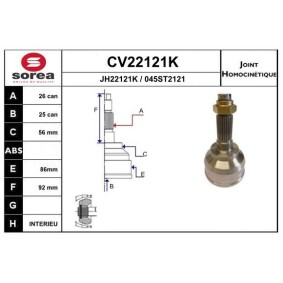 Acquista Kit giunti semiasse da EAI CV22121K a buon mercato per soli 62,81 €