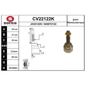 Acquista Kit giunti semiasse da EAI CV22122K a buon mercato per soli 48,56 €