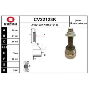 Acquista Kit giunti semiasse da EAI CV22123K a buon mercato per soli 63,13 €