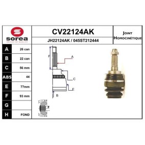 Acquista Kit giunti semiasse da EAI CV22124AK a buon mercato per soli 49,67 €