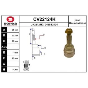 Acquista Kit giunti semiasse da EAI CV22124K a buon mercato per soli 49,90 €