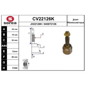 Acquista Kit giunti semiasse da EAI CV22126K a buon mercato per soli 45,46 €