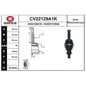 Compre Jogo de apoios, veio de transmissão da EAI CV22129A1K a um preço baixo por 51,93 €