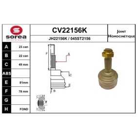 Acquista Kit giunti semiasse da EAI CV22156K a buon mercato per soli 62,81 €