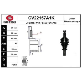 Acquista Kit giunti semiasse da EAI CV22157A1K a buon mercato per soli 55,70 €