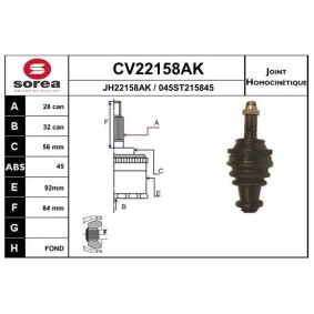 Acquista Kit giunti semiasse da EAI CV22158AK a buon mercato per soli 61,39 €