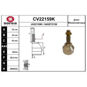 Acquista Kit giunti semiasse da EAI CV22159K a buon mercato per soli 71,74 €