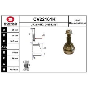 Acquista Kit giunti semiasse da EAI CV22161K a buon mercato per soli 86,37 €