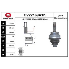 Acquista Kit giunti semiasse da EAI CV22169A1K a buon mercato per soli 55,29 €