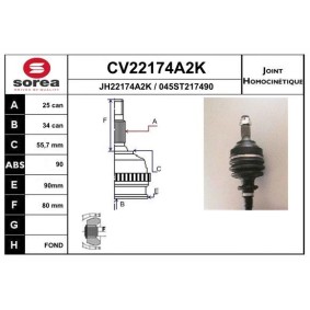 Acquista Kit giunti semiasse da EAI CV22174A2K a buon mercato per soli 62,32 €