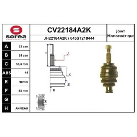 Gelenksatz, Antriebswelle CV22184A2K von EAI günstig für 55,35 € online kaufen