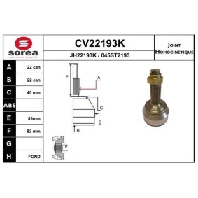 Acquista Kit giunti semiasse da EAI CV22193K a buon mercato per soli 62,81 €