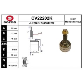 Acquista Kit giunti semiasse da EAI CV22202K a buon mercato per soli 53,60 €