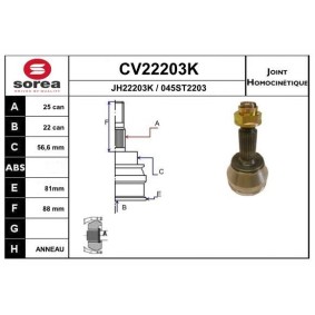 Acquista Kit giunti semiasse da EAI CV22203K a buon mercato per soli 47,93 €