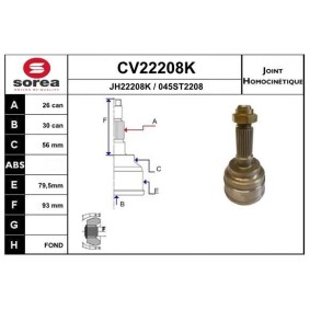 Acquista Kit giunti semiasse da EAI CV22208K a buon mercato per soli 70,66 €