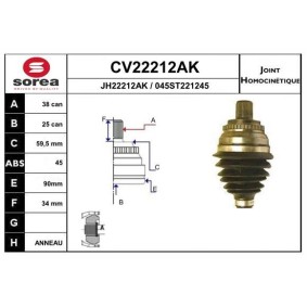 Acquista Kit giunti semiasse da EAI CV22212AK a buon mercato per soli 56,69 €