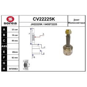 Compre Jogo de apoios, veio de transmissão da EAI CV22225K a um preço baixo por 49,60 €