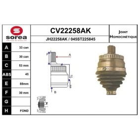 Acquista Kit giunti semiasse da EAI CV22258AK a buon mercato per soli 55,77 €