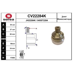 Acquista Kit giunti semiasse da EAI CV22284K a buon mercato per soli 56,69 €