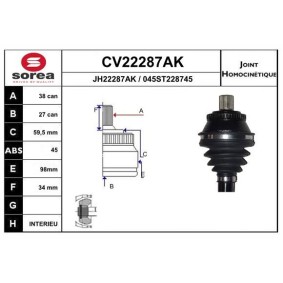 Acquista Kit giunti semiasse da EAI CV22287AK a buon mercato per soli 56,69 €