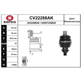 Acquista Kit giunti semiasse da EAI CV22288AK a buon mercato per soli 58,76 €